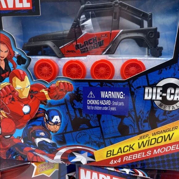 Marvel Diecast Metal Car Model Kit 4x4 Rebels Black Widow Spiderman IronMan - Picture 3 of 10